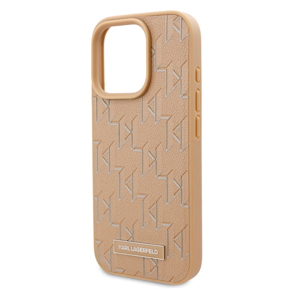 Karl Lagerfeld Orijinal Lisanslı iPhone 16 Pro Max MagSafe Uyumlu Kılıf – KL Yazılı Hot Stamp Kapak