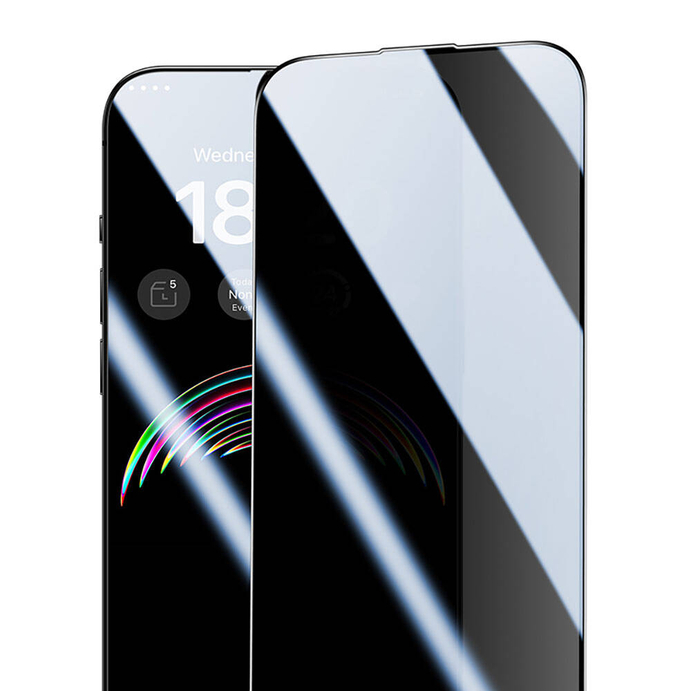 Benks iPhone 14 Pro Max Uyumlu V Pro Ultra Shield Privacy 0.3mm Hayalet Ekran Koruyucu + Kolay Uygulama Aparatlı