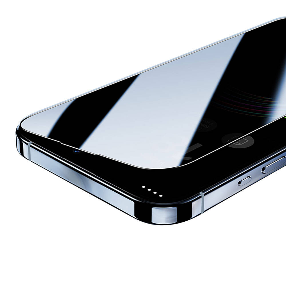 Benks iPhone 14 Pro Max Uyumlu V Pro Ultra Shield Privacy 0.3mm Hayalet Ekran Koruyucu + Kolay Uygulama Aparatlı