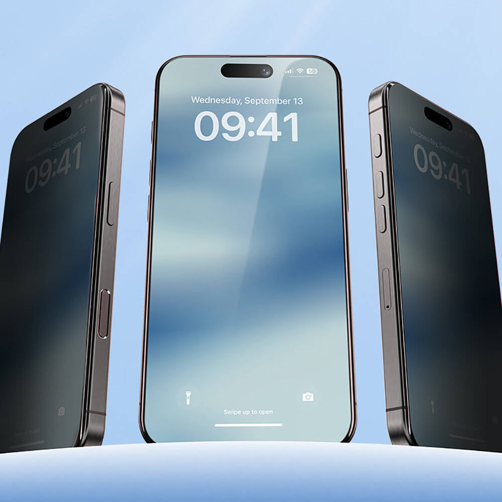 Benks iPhone 16 Plus Uyumlu Ultra Shield 0.3mm Privacy Hayalet Ekran Koruyucu + Kolay Uygulama Aparatlı
