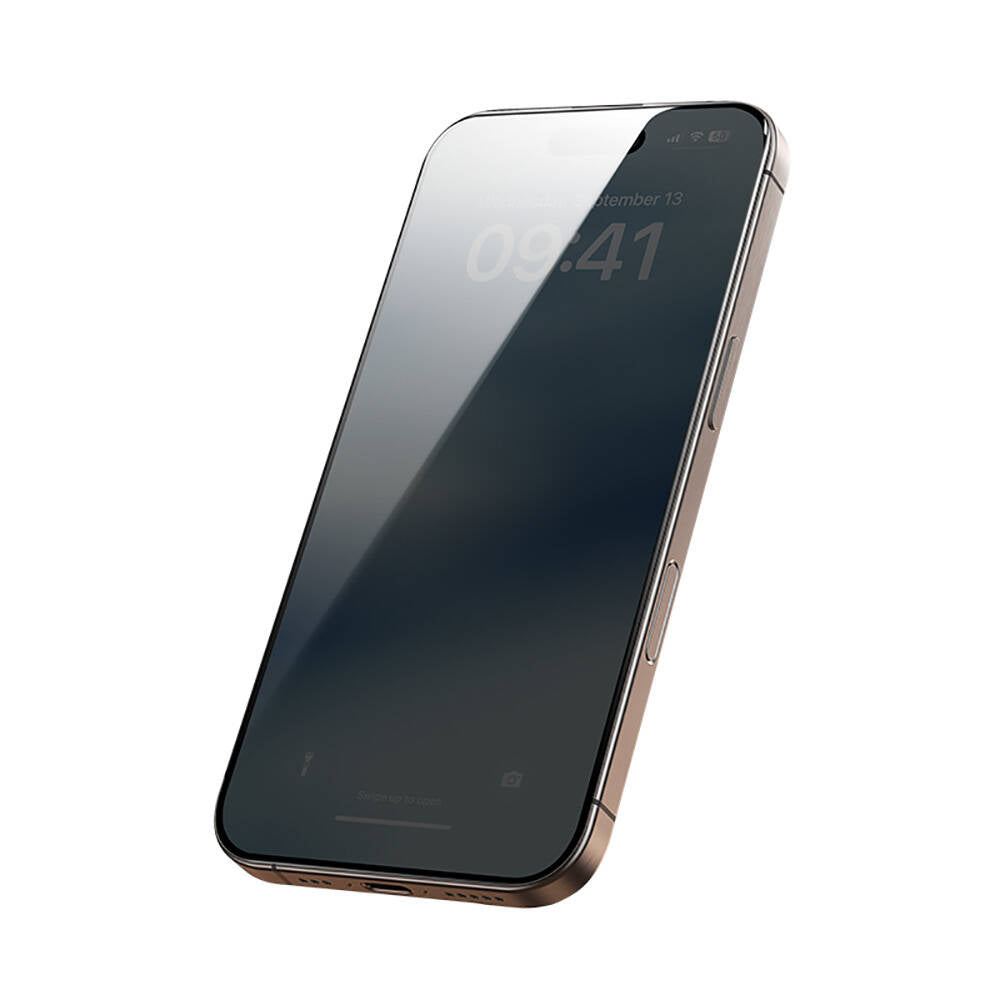 Benks iPhone 16 Plus Uyumlu Ultra Shield 0.3mm Privacy Hayalet Ekran Koruyucu + Kolay Uygulama Aparatlı